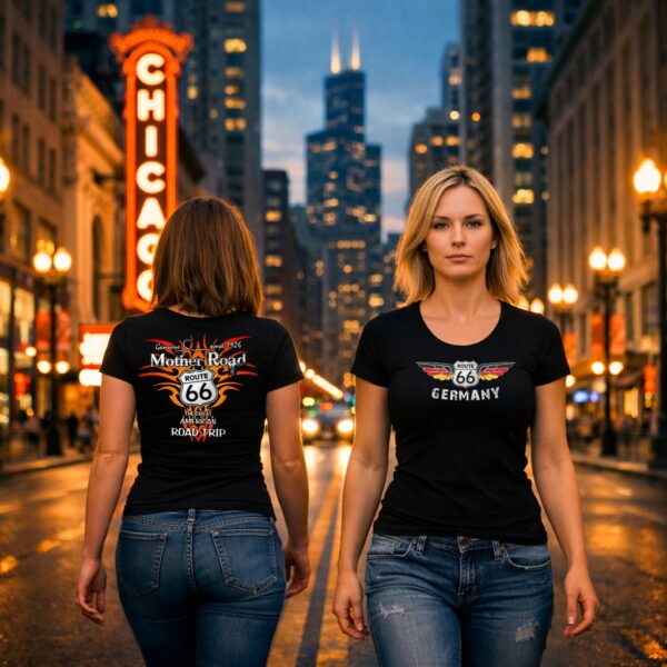 "Route 66 Germany" Club-T-Shirt Damen