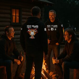 8701_100Jahre_Hoodie Hoodie "100 Years Route 66" (big Print)