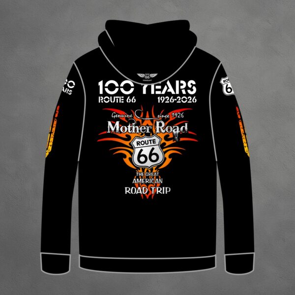 Hoodie-Zip "100 Years Route 66" (big Print)