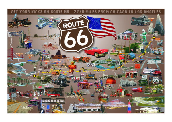 Poster_ DIN A3.eps Poster "Route 66 Roadside Attractions"