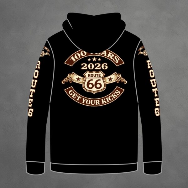 Hoodie-Zip "100 Years" (round Print)